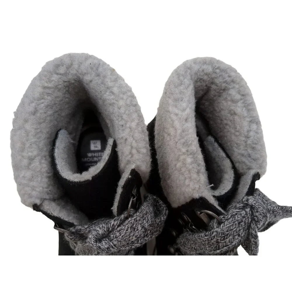 White Mountain Winter‎ Boots Women 8 Black Water Resistant Outdoor Leather Bravo